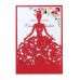 Modern Invitation Cards Beautiful Girl Laser Cut Iridescent Paper 
